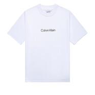 Calvin Klein 卡爾文·克萊恩 男裝圓領(lǐng)短袖T恤  純棉休閑印花上衣男 白色 M(建議70-80kg)