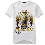 覓佰魔獸世界t恤 短袖夏裝wow為了部落標志游戲牧師法師魔獸衣服 15 XXL