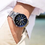 卡西歐（CASIO）男表 OCEANUS海神系列商務(wù)休閑鈦合金藍盤(pán)太陽(yáng)能藍牙男士防水手表 藍OCW-S6000-1A