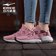 鴻星爾克（ERKE）女鞋跑步鞋夏季網(wǎng)面透氣學(xué)生輕便時尚潮運(yùn)動鞋休閑百搭慢跑鞋子女 紫荊粉/新裸粉 37