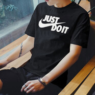 耐克（NIKE） 官方男裝短袖 夏季新款AJ休閑體恤快干圓領(lǐng)半袖透氣T恤衫 AR5007-011/經(jīng)典logo/黑色 M (170/88A)