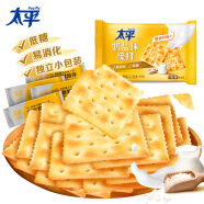 太平 苏打饼干 低糖酵母 奶盐味 易消化含膳食纤维 400g (包装随机)