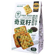 AOA奇亞籽蘇打餅干青蔥咸味240g蕎麥梳打餅輕薄酥脆早餐飽腹零食小吃 青蔥味240g*3袋