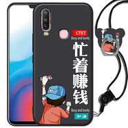 鑫唯樂 vivo Y3手機(jī)殼vivoy3硅膠軟殼vivov1901A卡通外套vivo v1901T時(shí) 忙著賺錢 關(guān)注店鋪 配掛繩指環(huán) vivo Y3