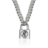 MOLCNANA同款南京鎖項鏈潮男女朋克情侶吊墜小眾設計送男朋友生日禮物 L0913南京鎖項鏈