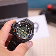 【二手95新】卡西歐（Casio）時(shí)尚小方塊多功能持久電力雙顯防水運(yùn)動(dòng)電子學(xué)生表 SGW-400H-1B2-A79