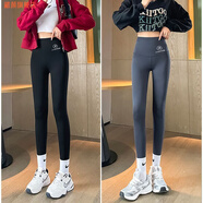 藏顏2023新款秋冬季早秋鯊魚(yú)褲女士外穿春秋新款微壓顯瘦高腰塑身 高腰不掉檔/-黑色+灰色-Fly飛行 XL 碼【適合120-140斤】