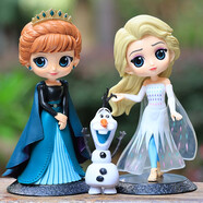 可愛(ài)家Q posket冰雪奇緣愛(ài)莎艾莎公主 安娜 elsa 模型 禮物手辦蛋糕擺件 4代艾莎+4代安娜+大雪寶 袋裝