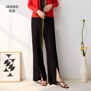 嬌鼎（JDING）商場同款 微喇褲子女 中高腰 四季可穿 顯瘦遮胯 梨型身材 夏/醋酸/開衩CJTH406H1 M