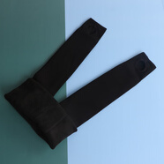 豐靈鳥(niǎo)女童肉色打底褲踩腳秋冬光腿神器兒童連褲襪膚色加絨小女孩舞蹈襪 黑色踩腳褲 1條 均碼 XL(140-155cm)