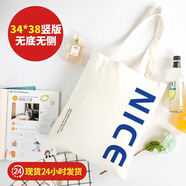 別穎帆布包帆布袋定做培訓(xùn)班手提學(xué)生單肩布包環(huán)保購(gòu)物袋定制印制logo NICE款[34*高38]10安滌棉