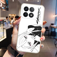 HERONSWING紅米k90 k80手機殼k70至尊版動(dòng)漫小米17pro卡通k70pro防摔15pro軟 賽博朋克邊緣行者 露西 動(dòng)漫 液態(tài)硅膠古董白邊-下單留言型號