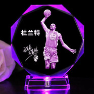 初凝（CHUNING）三八節生日禮物男生送男朋友女生NBA水晶籃球星紀念擺件定制模型 杜蘭特(高12厘米)