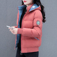 帝黛（DIDAI）品牌棉服女短款2024年冬裝新品女裝棉衣女士棉襖外套風(fēng)衣面包服 磚紅 【雙面穿】 L建議（100-115）斤