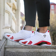 耐克（NIKE）男鞋女鞋 Air Jordan 14 AJ14 運(yùn)動(dòng)耐磨減震籃球鞋 487471-487524-100 白紅 41