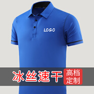 艾印客 高端速干t恤定制logo刺繡翻領(lǐng)polo運(yùn)動(dòng)健身聚會(huì)訂做工作服印字 寶藍(lán) 3XL