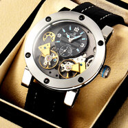 天銘TIMING 專利時尚極速雙擺輪全自動機械腕表 - 8146SX 鋼色黑面 43.5mm