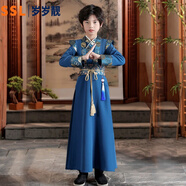 歲歲靚 兒童漢服男漢服兒童國學服公子古裝中式禮服唐裝中國風演出服裝 常規(guī)不加絨 160 【收藏優(yōu)先發(fā)貨】