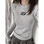 妃麗慕尚洋氣印花內搭打底衫女長(cháng)袖秋冬季t恤女韓版修身上衣潮學(xué)生小衫潮 1543-424灰色 M 建議105斤以?xún)?
                                         title=