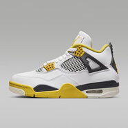 耐克（NIKE）Air Jordan 4 AJ 4 喬4復(fù)古籃球鞋 女款 白黃AQ9129-101 36