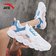 安踏女鞋老爹鞋子2025冬季新款皮面防水女士板鞋女子運動(dòng)鞋 （網(wǎng)面安踏白/淺紫藍/嬰兒粉 36