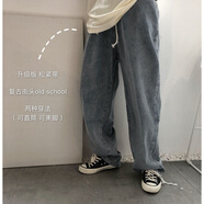 男生的嘻哈牛仔褲男寬松肥佬滑板 春夏街頭風(fēng)復(fù)古水洗肥大長(zhǎng)庫 水洗藍(lán)色 /寬松 S