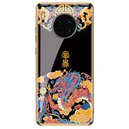 邁琪數(shù)碼（Maqi Star） 華為mate30 pro手機(jī)殼電鍍玻璃20pro中國(guó)風(fēng)男款保護(hù)套適用 華為mate30-富貴祥龍