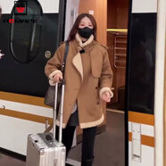 AEMAPE外套女2025新款秋冬季保暖韓版羊羔毛外套棉服中長(cháng)款大衣 短款  S