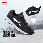李寧（LI-NING）跑鞋男鞋運動(dòng)鞋春秋款透氣舒適跑步鞋輕質(zhì)百搭運動(dòng)休閑鞋子 黑色/銀色（網(wǎng)面）009-1 42