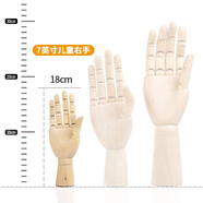 灝揚(yáng)昕木偶人擺件漫畫繪畫專用12寸素描木偶人體模型靈活可動活動關(guān)節(jié)畫畫小木頭人木手模型美術(shù)速寫比例 7英寸【18cm】小孩右手