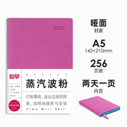 趁早2025薄本效率手冊(cè)軟抄本兩日一頁(yè)A5日計(jì)劃本日程本256頁(yè)高顏值辦公記事本筆記本子手賬-蒸汽波粉