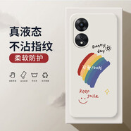 OPPOA58手機(jī)殼A59防摔S保護(hù)套直邊全包硅膠殼超薄裸機(jī)手感防護(hù)套磨砂情侶款 OPPO A58白-Z28
