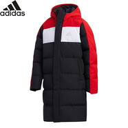 阿迪達斯 （adidas）兒童童裝保暖連帽中長(cháng)款戶(hù)外休閑運動(dòng)冬季羽絨服GR2861 128碼