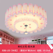 嗣音臥室燈LED吸頂燈溫馨浪漫簡(jiǎn)約現(xiàn)代公主房間女孩婚房田園 粉紅蘭花 無(wú)極調(diào)光LED  (48瓦)