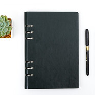 法拉蒙（faramon）a5活頁(yè)本筆記本子a4大號(hào)創(chuàng)意記事本a6小號(hào)學(xué)生可拆卸加厚本子b5商務(wù)辦公文具日記本可定制 墨綠色 A5-6孔