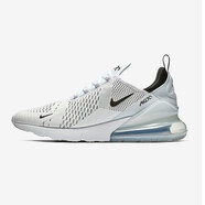 耐克（NIKE）AIR MAX 270大氣墊減震休閑運動(dòng)男士跑步鞋 白色/AH8050-100 42 /US8.5