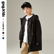 gxg.kidsGXG童裝[一衣三穿]童裝兒童羽絨服男女童風(fēng)衣馬甲冬外套加厚防風(fēng) 黑色 110