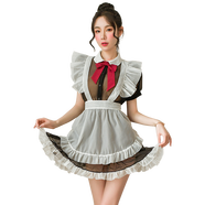 霏慕情趣內衣女仆角色扮演性感清純軟妹透視套裝7965網(wǎng)紗睡衣誘惑連衣裙 黑-白【連衣裙-圍裙-領(lǐng)結-T褲】