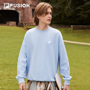 FILA FUSION斐樂潮牌情侶款套頭衛(wèi)衣2025秋簡約寬松針織上衣