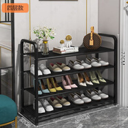 木樽輕奢鞋架門(mén)口落地多層家用防塵簡(jiǎn)易鞋柜收納鞋子金屬鞋架置物架子