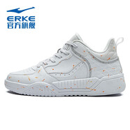 鴻星爾克（ERKE）幻化小白鞋男鞋板鞋發(fā)光2025年春夏季新款流光潮夜光休閑運動鞋子 正白/亮銀  39