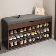 尋巧（SPERMEK） 換鞋凳家用門(mén)口穿鞋凳多用途試鞋凳現代簡(jiǎn)約儲物收納鞋柜 【三層】原野橡木色80CM