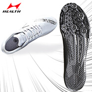海爾斯（HEALTH）釘鞋釘子鞋田徑短跑男女 全掌6釘回彈大底 學(xué)生跑步訓練跳遠鞋115 155s 白色 輕快六釘 35
