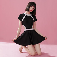 凱浪芊連體泳衣女遮肚顯瘦保守運動(dòng)時(shí)尚學(xué)生泡溫泉海邊沙灘度假游泳裝 2029裙式 M(身高152-160,體重82-100斤)