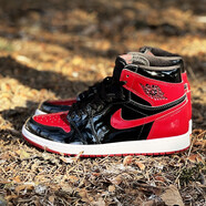 耐克（NIKE）【極速發(fā)貨】耐克  AJ1中幫 黑白紅男款復古休閑籃球鞋 555088-063  黑紅 41