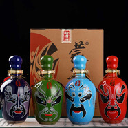 蒙爺戲曲臉譜原漿酒內蒙古高粱酒 濃香型白酒禮盒 升學(xué)宴禮物 42度 500mL 4瓶