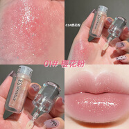 MANSLY星落閃爆唇釉唇蜜氛圍感嘟嘟唇玻璃唇珠光平價(jià)學(xué)生女 01#櫻花粉 2.7g