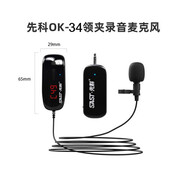 先科（SAST） 無(wú)線(xiàn)頭戴領(lǐng)夾麥克風(fēng)U段教師擴音器耳麥話(huà)筒頭戴式電腦培訓教學(xué)麥 OK-34領(lǐng)夾錄音麥 標配