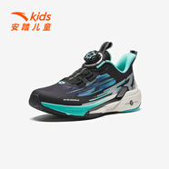 安踏兒童2025新款男大童運動(dòng)鞋網(wǎng)面透氣減震跑步鞋旋轉扣中大童跑鞋 【決勝|(zhì)春季】黑/銀/熒光水綠-4 38碼