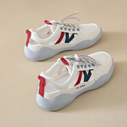 回力包頭運動(dòng)涼鞋女2026年新款夏季學(xué)生軟底輕便鏤空老爹鞋 紅色 38